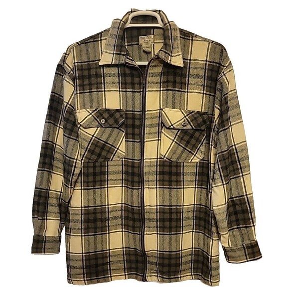 Industrial Rags Plaid FullZipper 2Pocket Size LARGE New Without Tags NotButtonUp - Picture 1 of 8